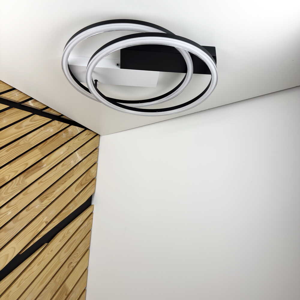 Светильник LED smart BRIONI-R с пультом 80Вт 3000-5000K 5000Lm Круглый Черный 220695